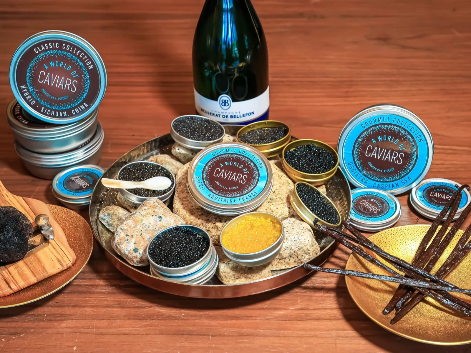 A World of Caviars Champagne and Caviar collections 